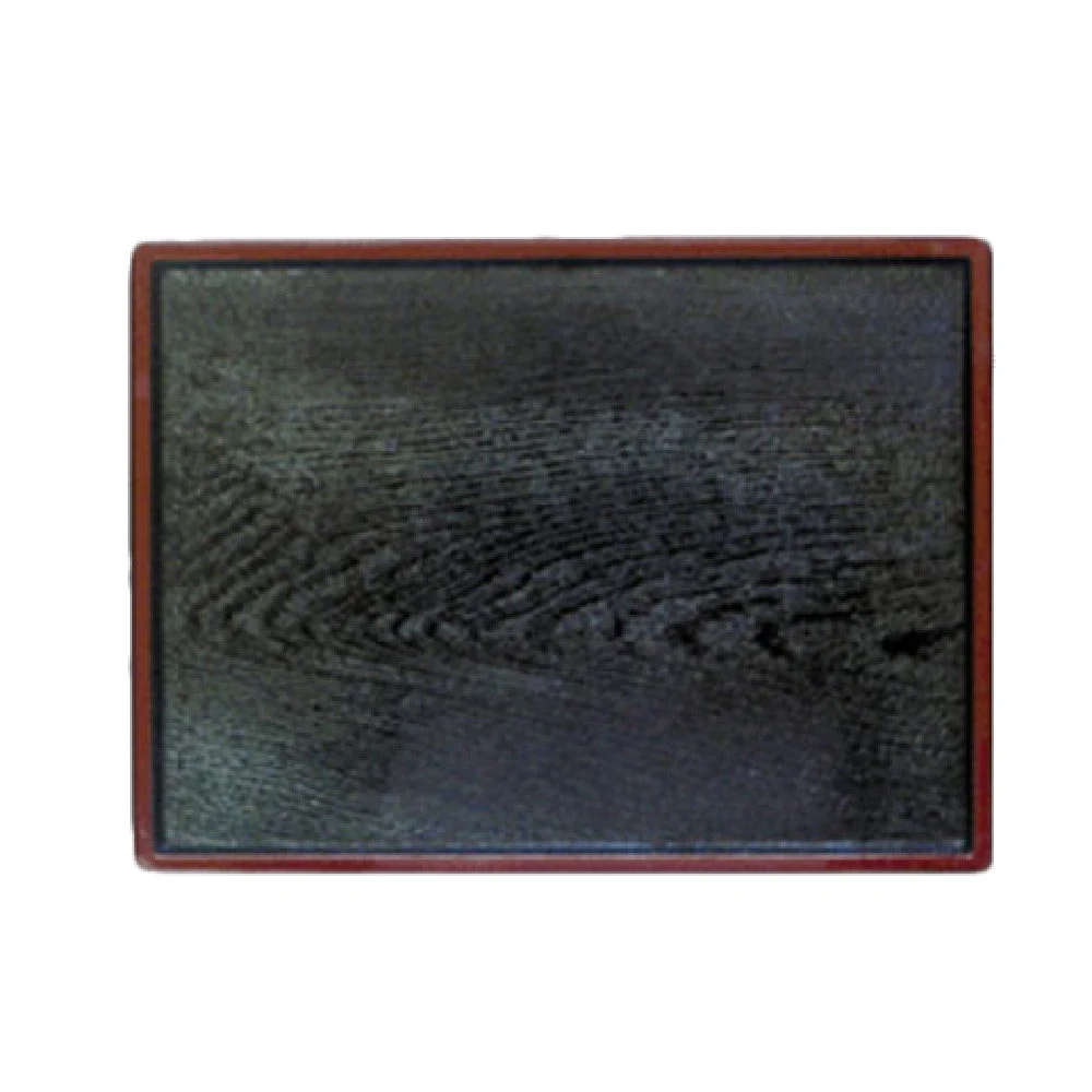 Thunder Group PLA013 13 Inch Wooden Serving Tray Water Moisture Resistant Black Lacquered