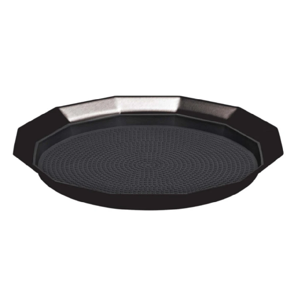 Service Ideas TRPN119RIBSBX 11 Inch Non-Skid Serving Tray Black Onyx