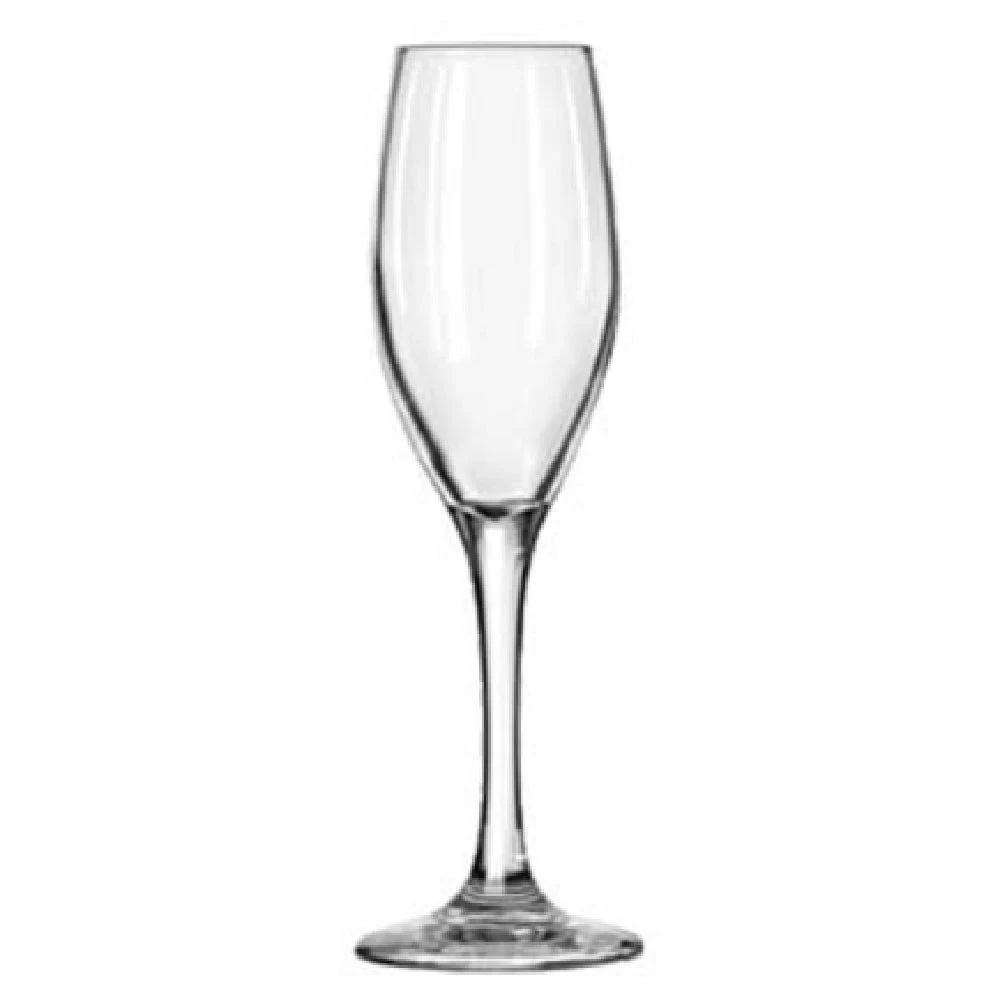 Libbey 3096 5-3/4 Oz. Flute Glass Safedge Rim and Foot Guarantee 12 Packs