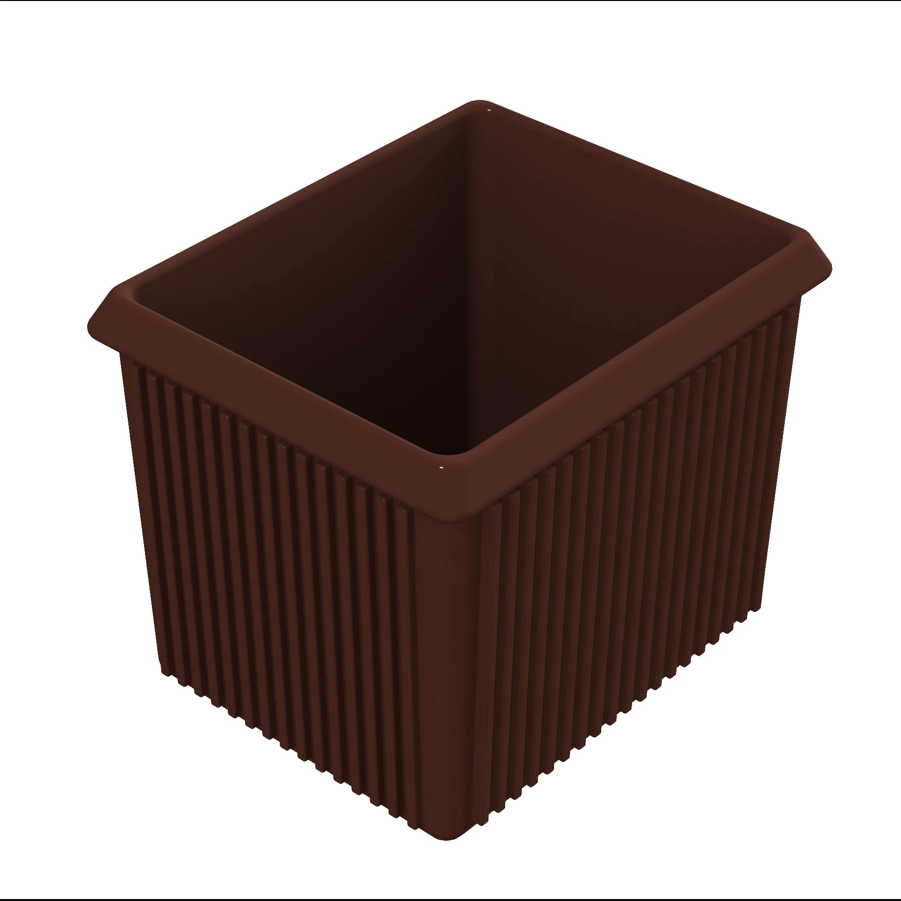 Tablecraft CW1520BR 1-3/8 Qt. Cold Server Bowl Rectangular Cast Aluminum Brown