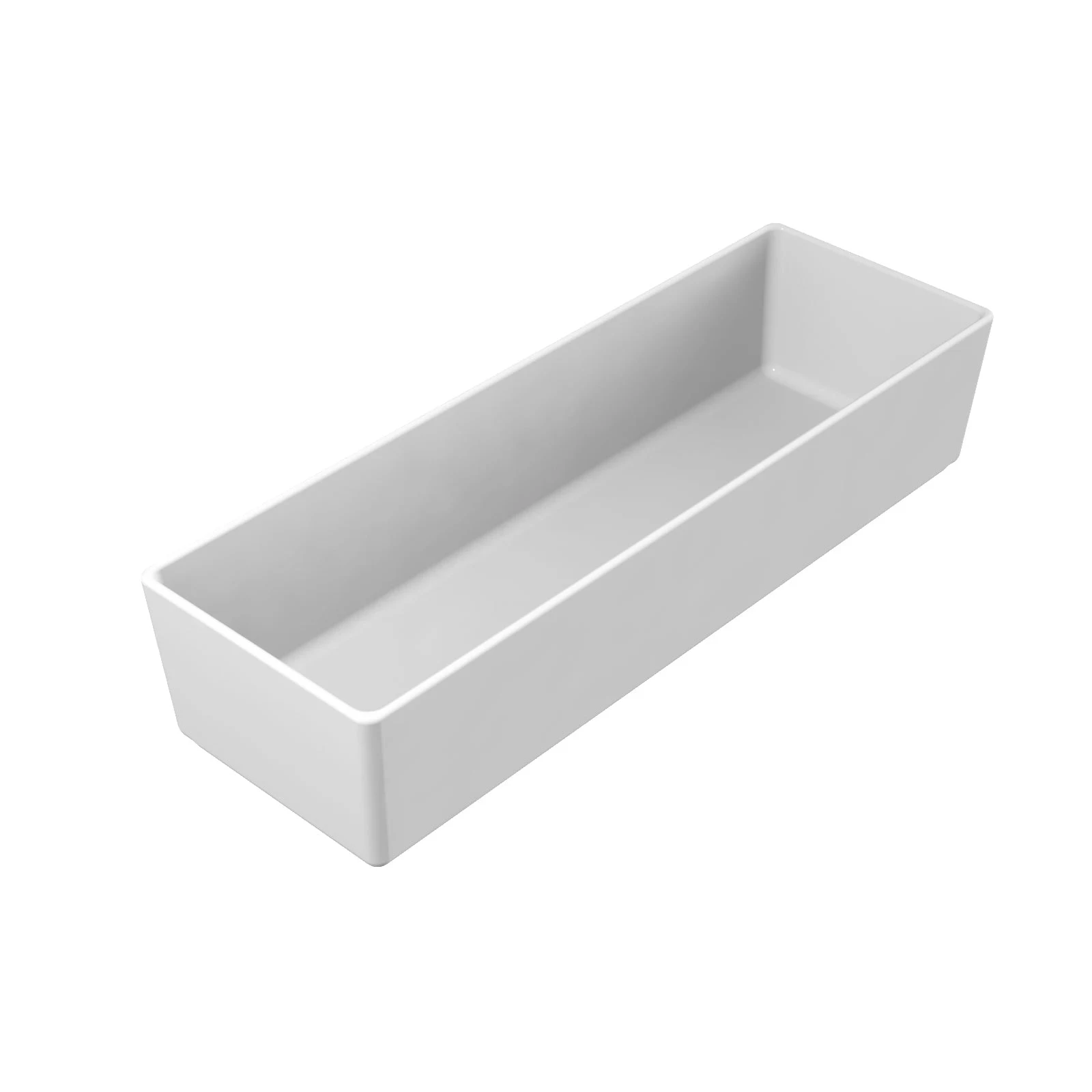Tablecraft CW4020W Bowl 2-3/8 Quart Rectangular Cold Holding Aluminum White Finish