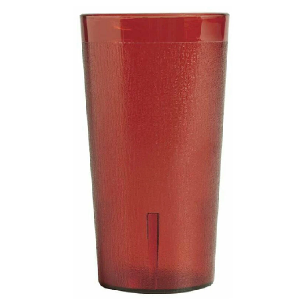 Cambro 1200P2156 12.6 Oz. Impact Resistant Tumbler Ruby Red Textured SAN