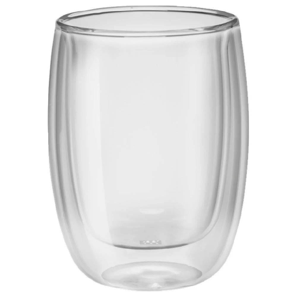 Zwilling 39500-086 6.7 Oz Double Wall Coffee Glass Set Borosilicate Clear