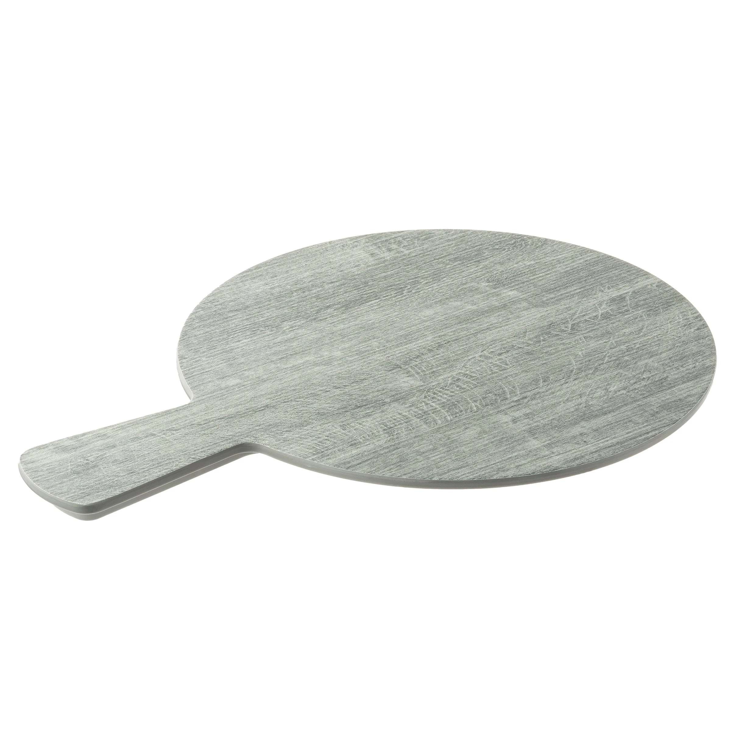 Tablecraft 12451 13 Inch Round Serving Paddle Gray Melamine with Handle