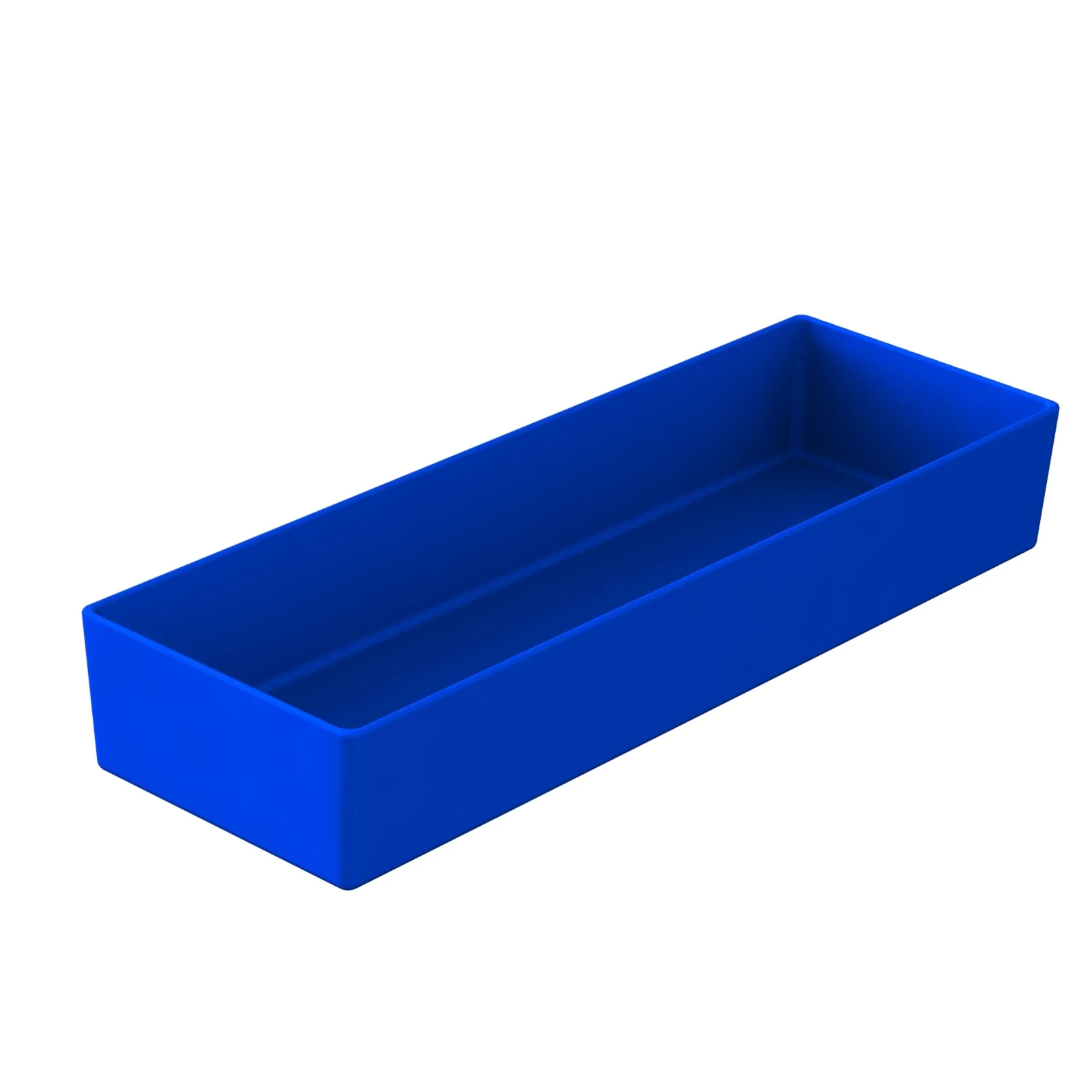 Tablecraft CW4006CBL 5-1/2 Quart Cold Holding Rectangular Bowl Metal Cobalt Blue