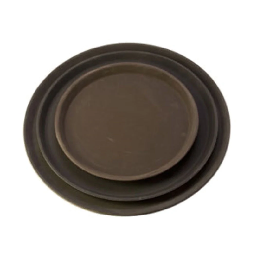 Stanton Trading 16GRFG-TN 16 Inch Round Non-Skid Bar Tray Tan Fiberglass