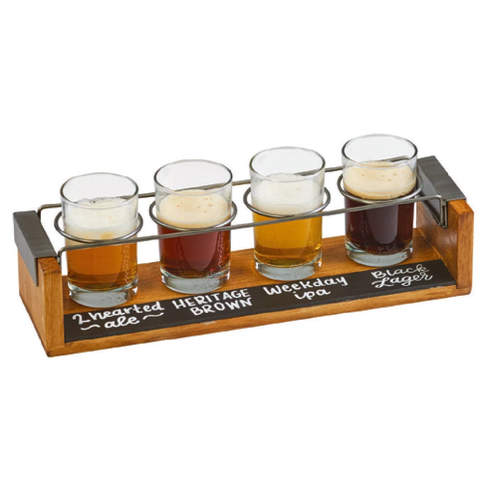 Cal Mil 22011-99 13 Inch Beer Taster Board with Wire Rings Wood