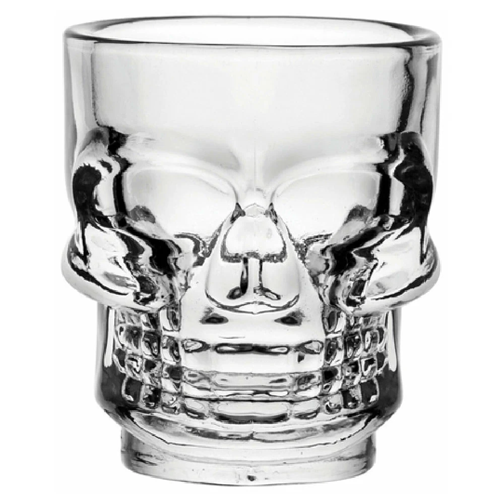 Hospitality Brands HG90206-012 Legend Glassware Skull Shot Glass 1.5 Oz. Premium Glass