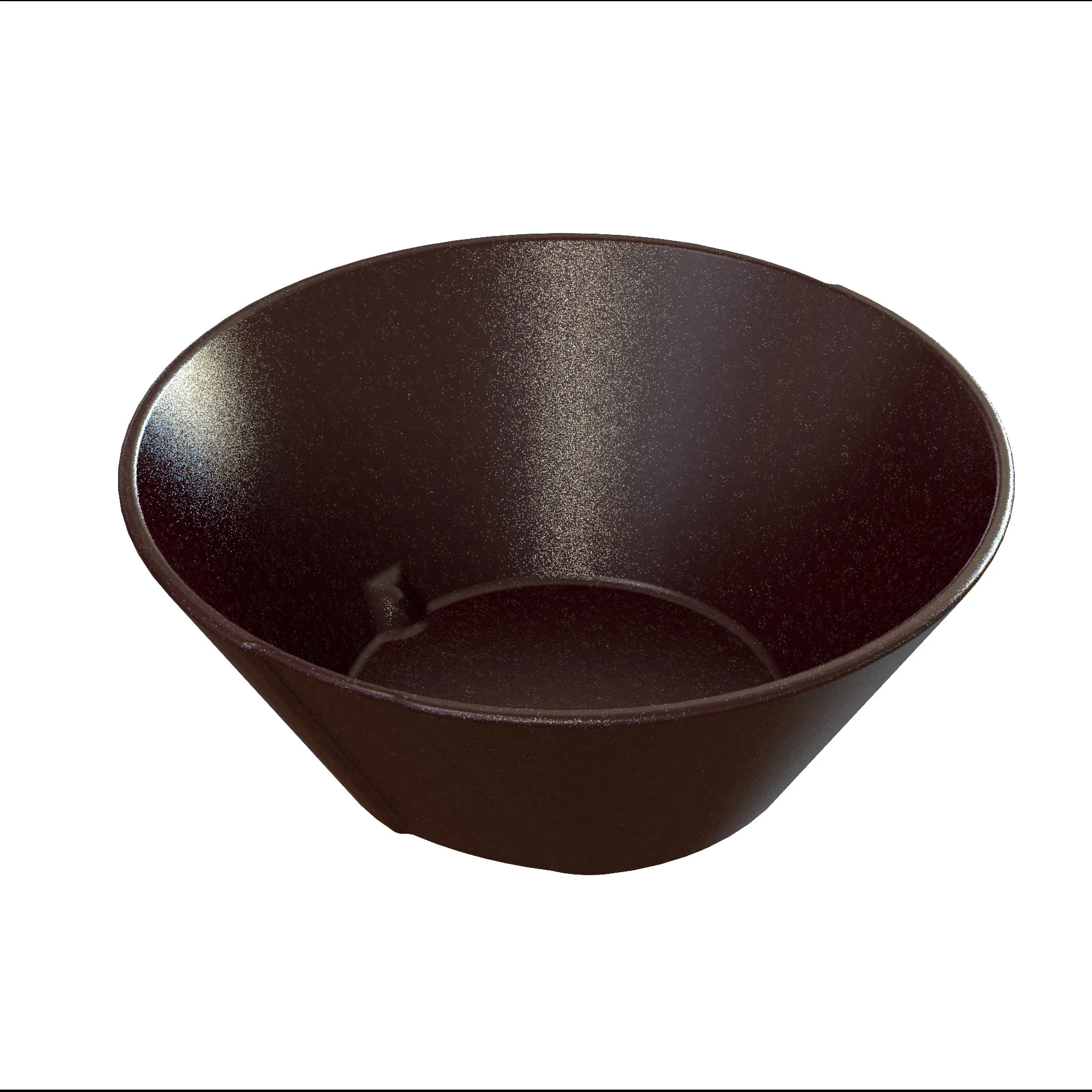 Tablecraft CW1449MRS 1 Quart Round Bowl Maroon Speckle Finish Aluminum