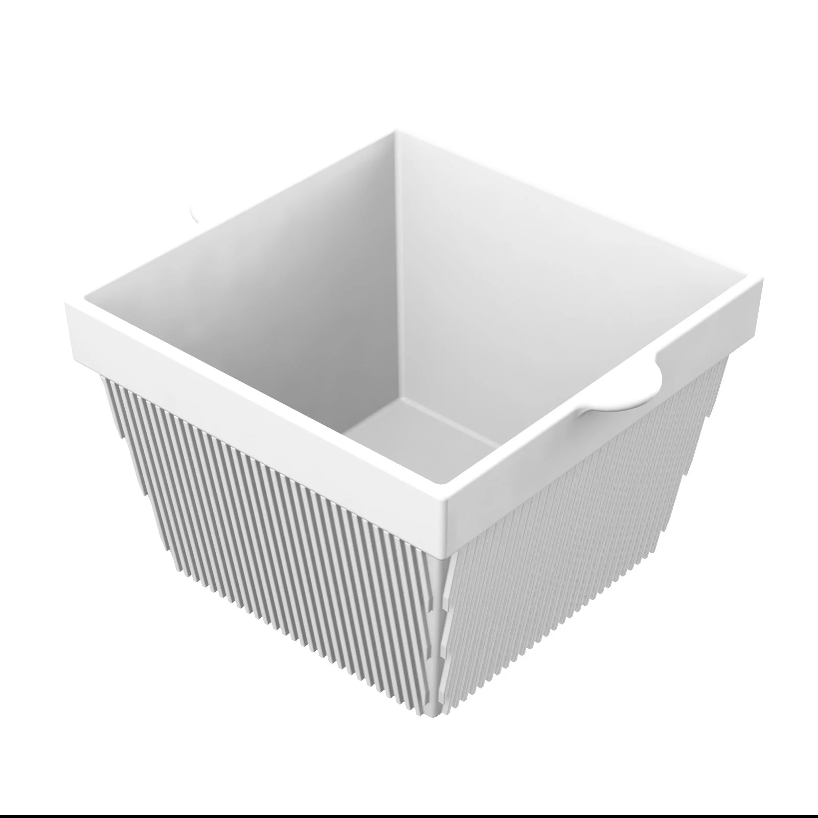 Tablecraft CW1490W Bowl 6-1/2 Quart Square Cold Holding Aluminum White