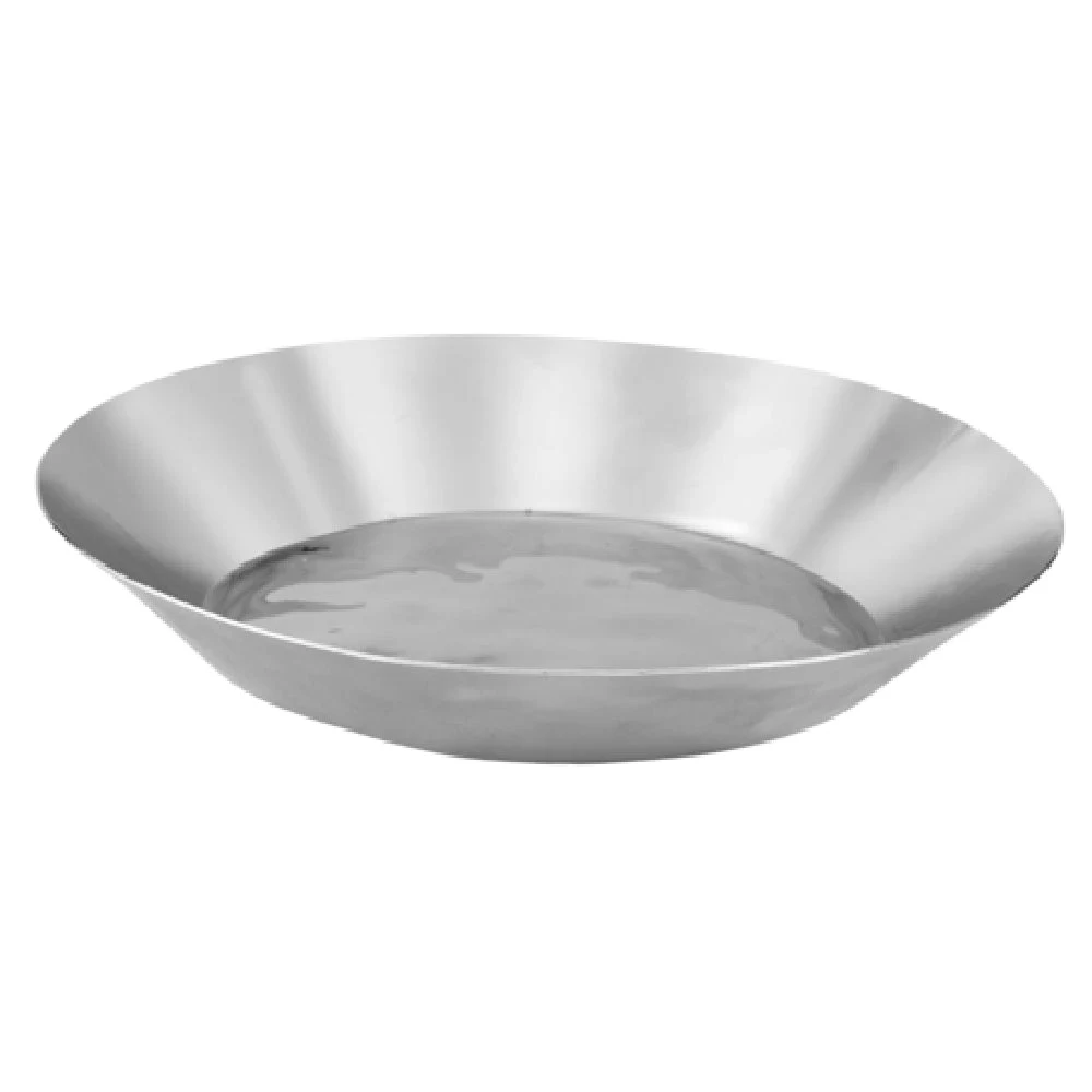 Winco HPR-10 10-1/4 Inch Hammered Stainless Steel Round Display Tray with Wavy Surface