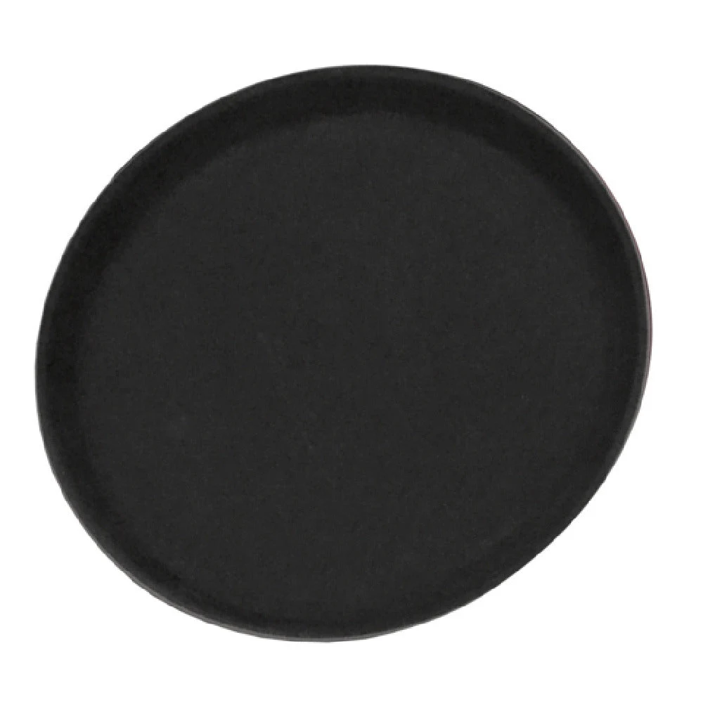 Omcan 80111 11 Inch Diameter Round Serving Tray Non-Slip Plastic Black