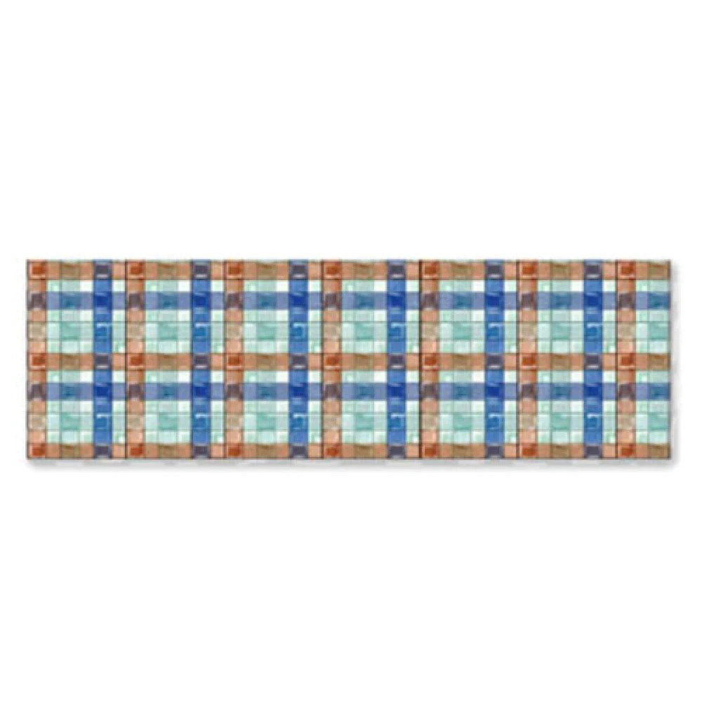 Bon Chef 100201 24 Inch Serving Tray Rectangular Glass with Basketweave Pattern