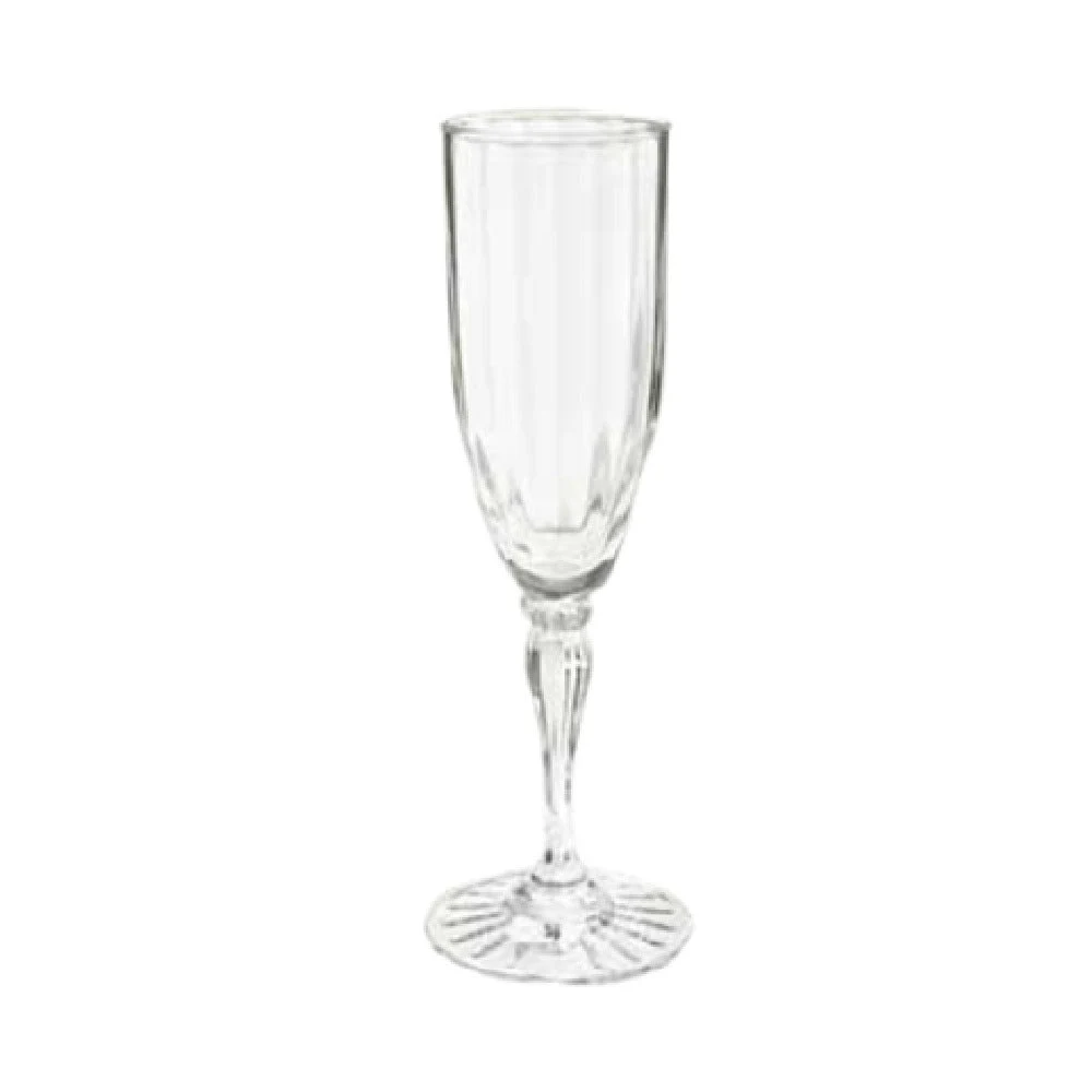 GET Enterprises SW-1420-1-SAN-CL 6 Oz Fluted Champagne Glass Clear SAN 2-3/4 Inch Diameter
