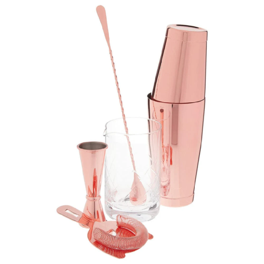Mercer Culinary M37131CP 18 to 28 Oz Barfly Cocktail Mixing Set Copper Plated