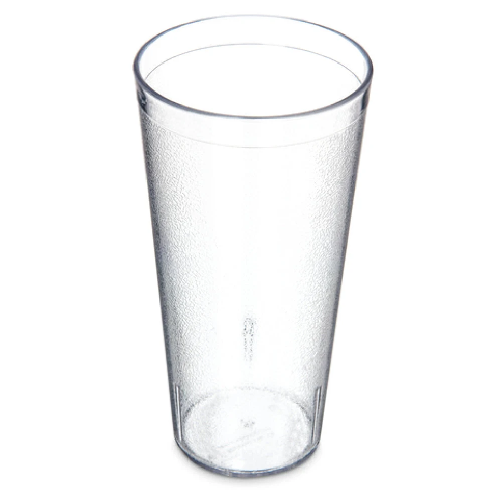 Carlisle 522407 24 Oz Stackable Tumbler Clear Textured SAN Plastic Made in USA