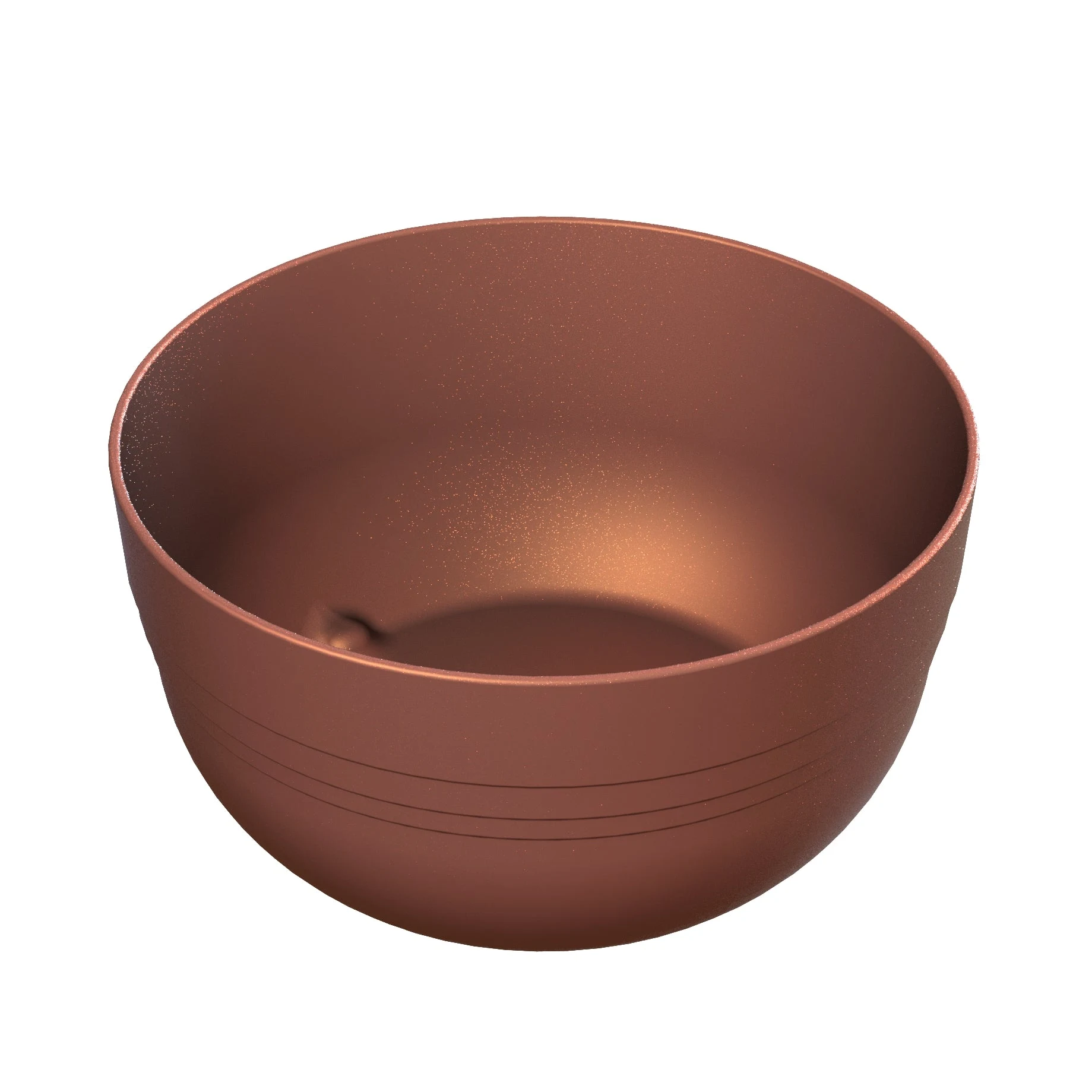 Tablecraft CW3180CP 6-3/4 Qt. Cold Fruit Bowl Round Aluminum Copper Finish
