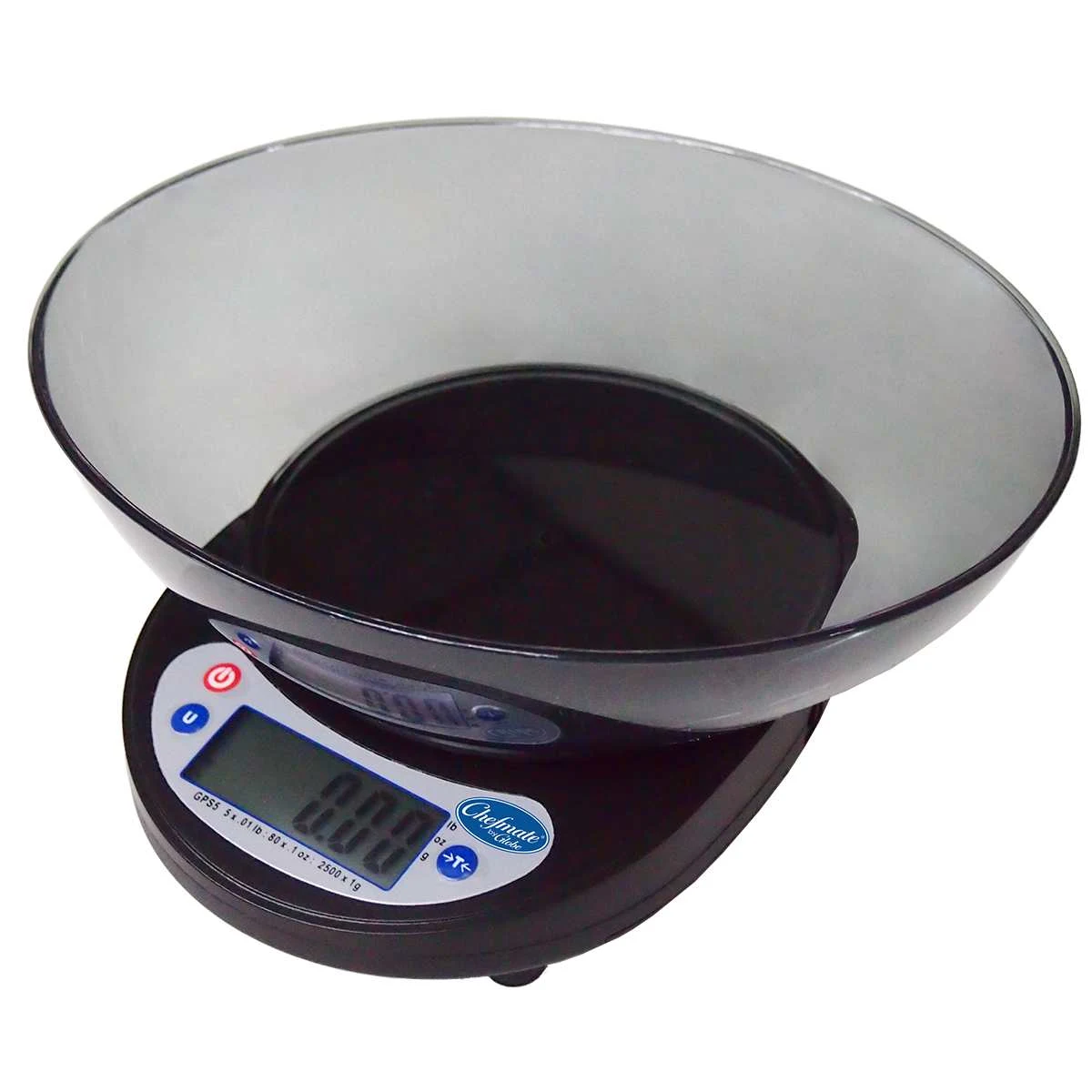 Globe GPS5-16 5 lbs Digital Kitchen Portion Control Scale Stainless Steel with Removable Platter