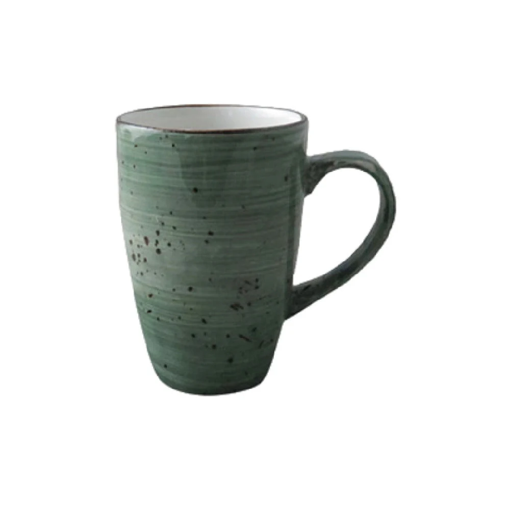 Tableware Solutions USA 24RUS054-05 9-1/2 Oz Mug with Handle Green Ceramic
