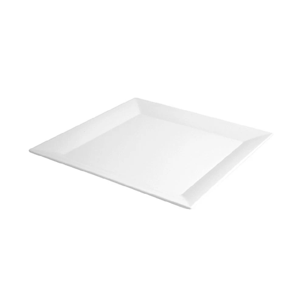 BauscherHepp T1973 14-3/4 Inch Square Display Tray with Silicone Feet Melamine White