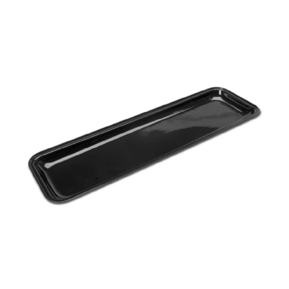 Steelite DFTRC20610 19 Inch Tray Black Acrylic for Food Display 6 Packs