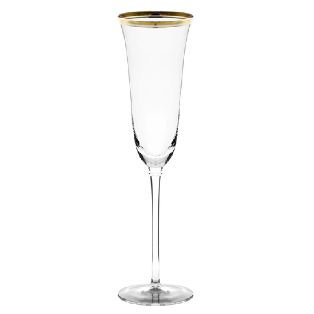 Ten Strawberry Street WINSR-FLUTE-GLD Optic Flute 5-1/2 Oz. Dishwasher Safe