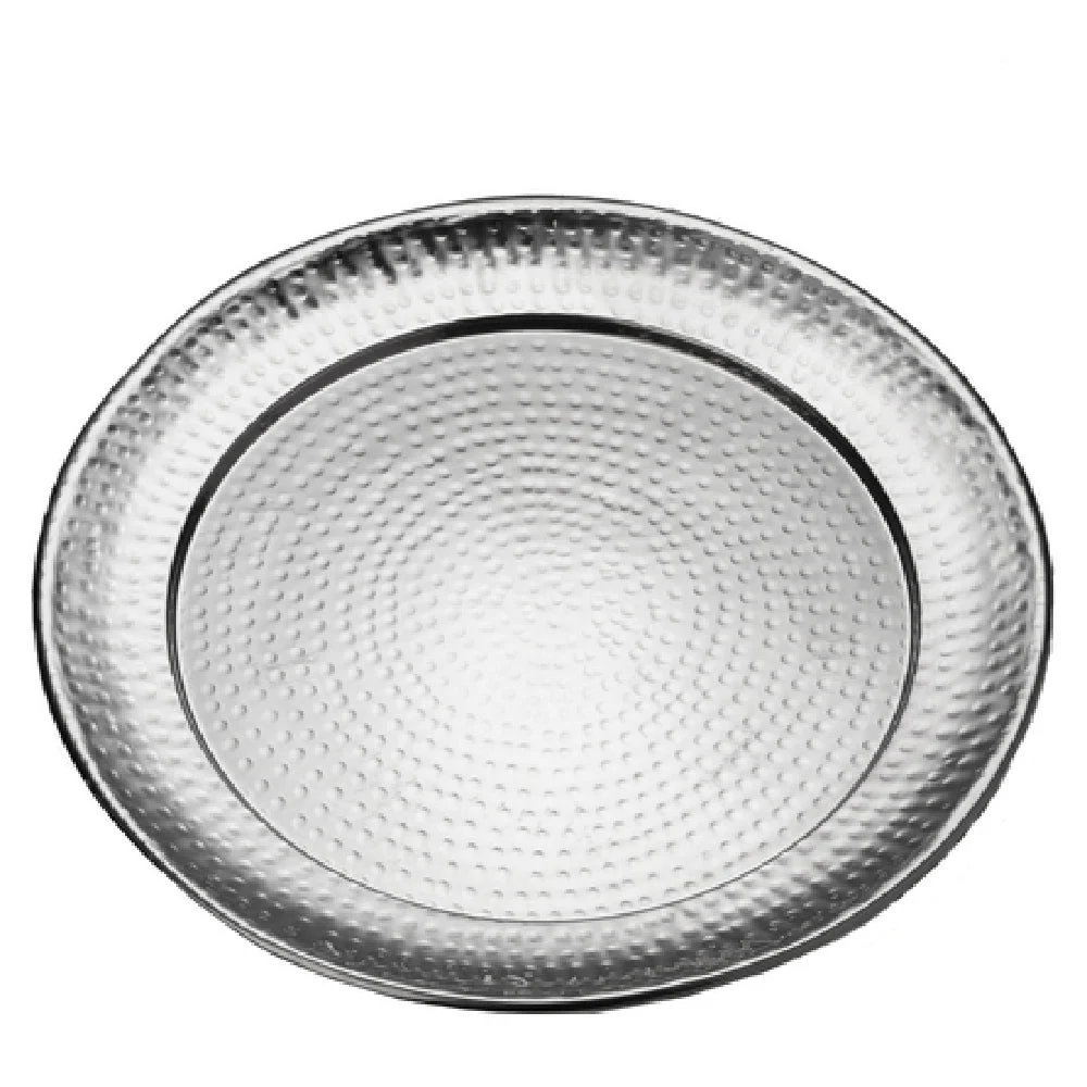 American Metalcraft HMRST1601 16 Inch Diameter Hammered Finish Serving Tray Stainless Steel