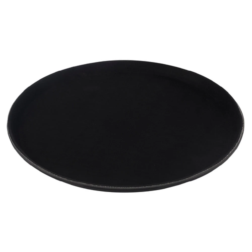Stanton Trading 14GR-BK 14 Inch Round Bar Tray Non-Skid Rubber Grip Plastic Black