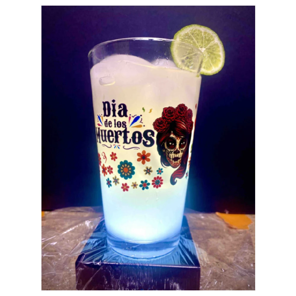 Buccaneer Container Corp 5139DOT1 16 Oz Day of the Dead Mixing Glass Clear Glass