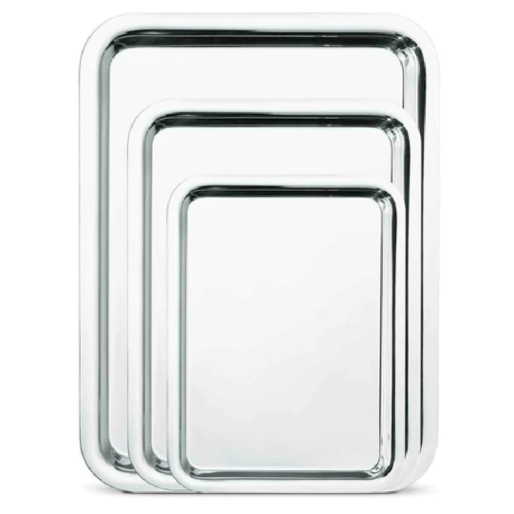 Steelite WLOU662 15 Inch Room Service Tray Mirror Finish Stainless Steel