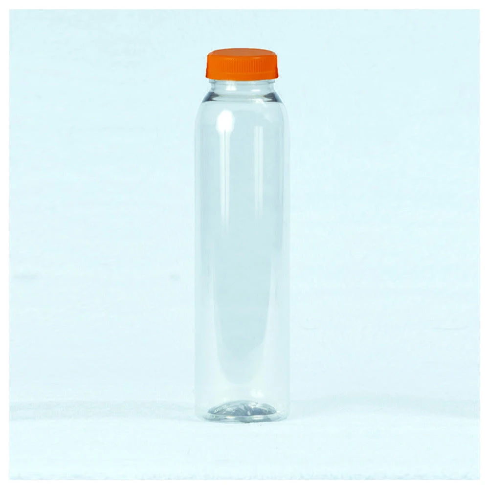 Buccaneer Container Corp 31050160603 16 Oz Juice Bottles with Orange Lids Clear PET