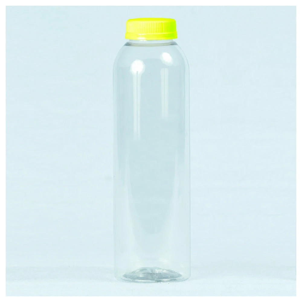 Buccaneer Container Corp 32160080703 8 oz. Empty Juice Bottles Clear PET with Yellow Lids