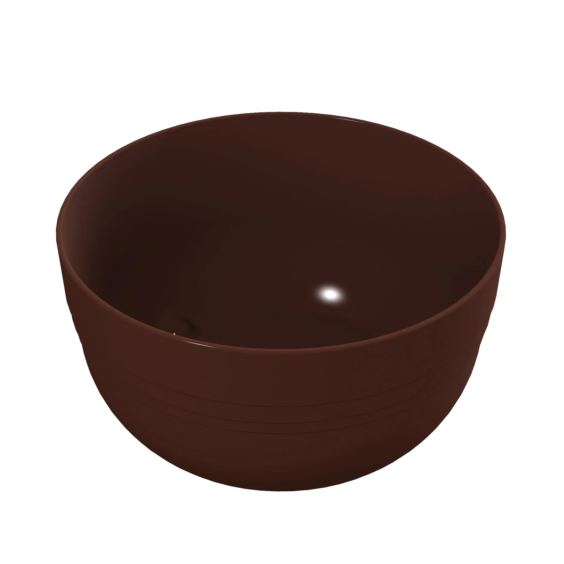 Tablecraft CW3180BR 6-3/4 Quart Round Fruit Bowl Cold Holding Aluminum Brown