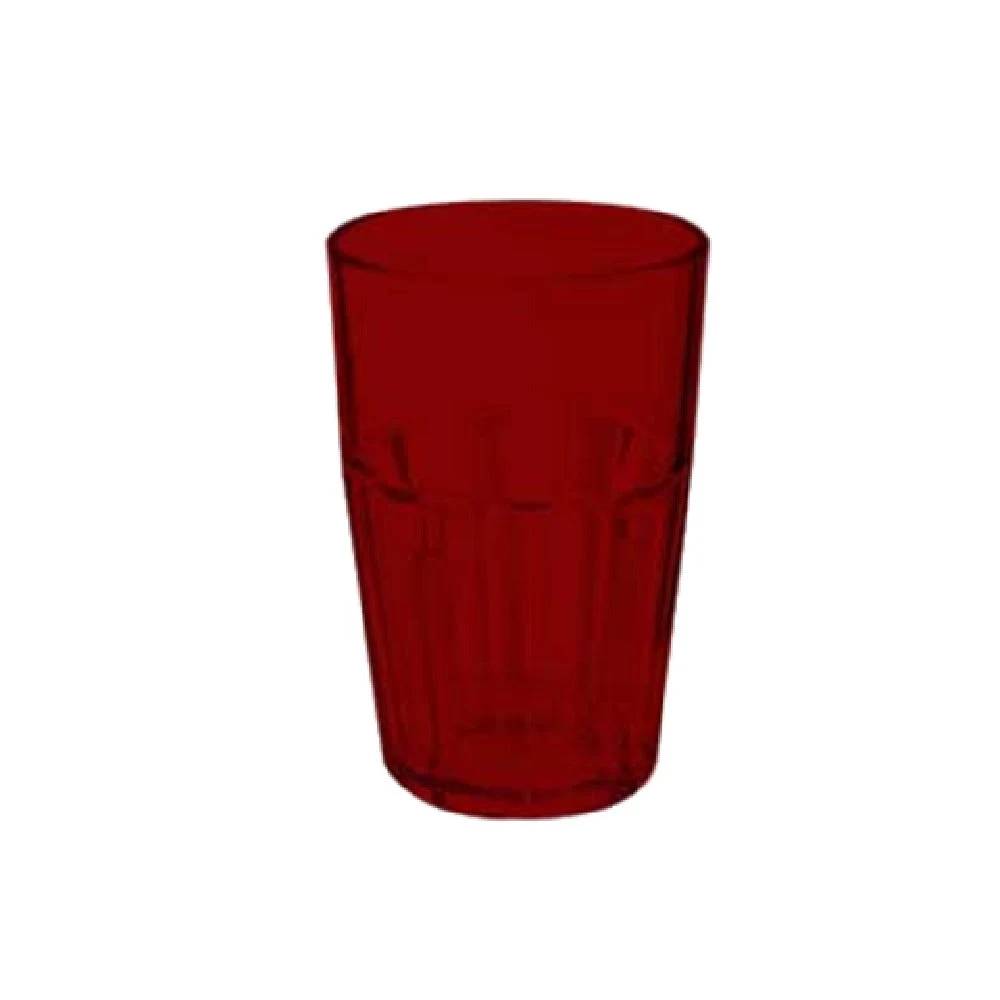 GET Enterprises 9910-1-R 10 Oz Bahama Double Rock Tumbler Red SAN BPA Free