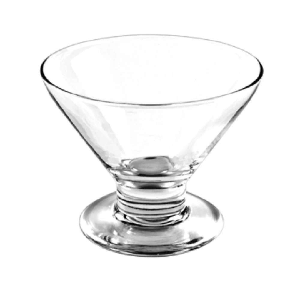 International Tableware 512 7.5 Oz Fiesta Dessert Glass Footed Glass Clear