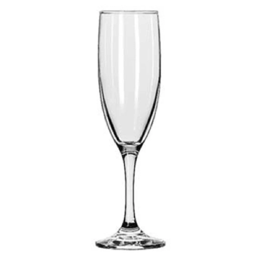 Libbey 3795 Flute Glass 6 Oz Safedge rim and foot guarantee Case of 12