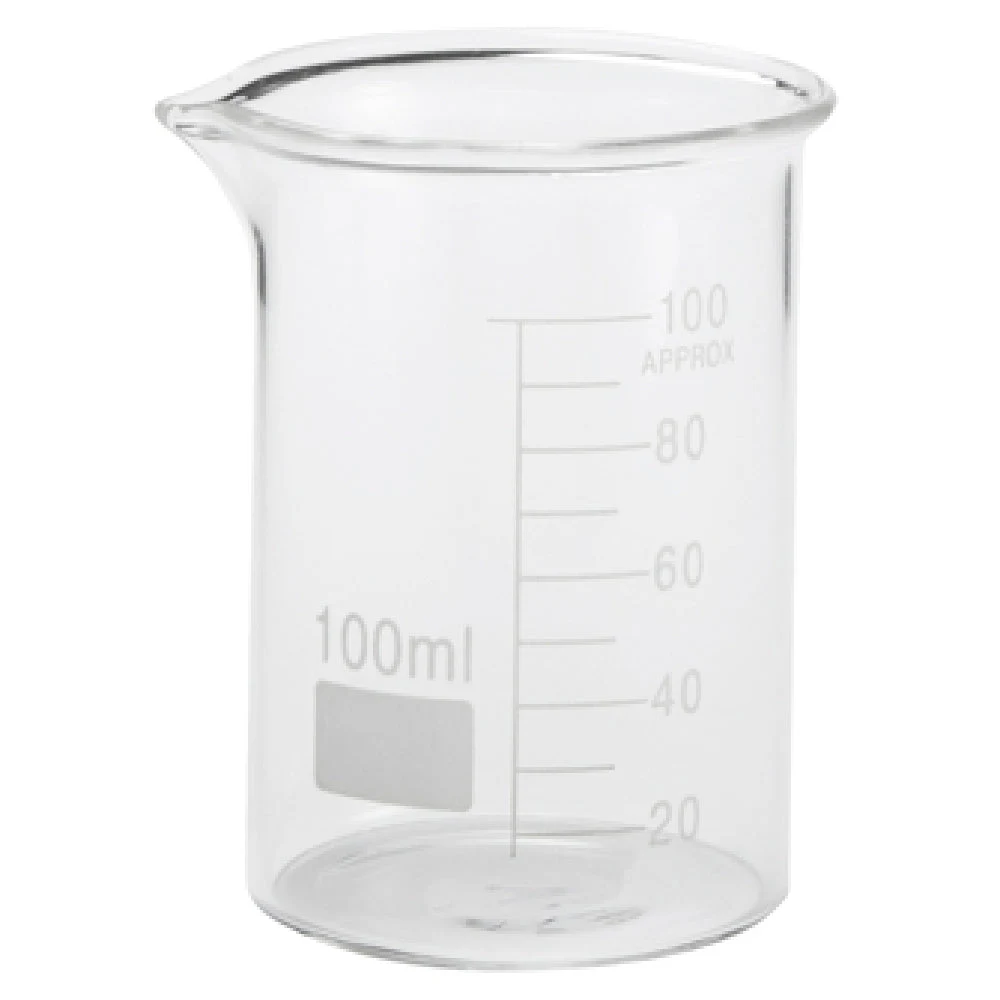 American Metalcraft GBE3 3-1/2 Oz Glass Beaker with Printed Capacities