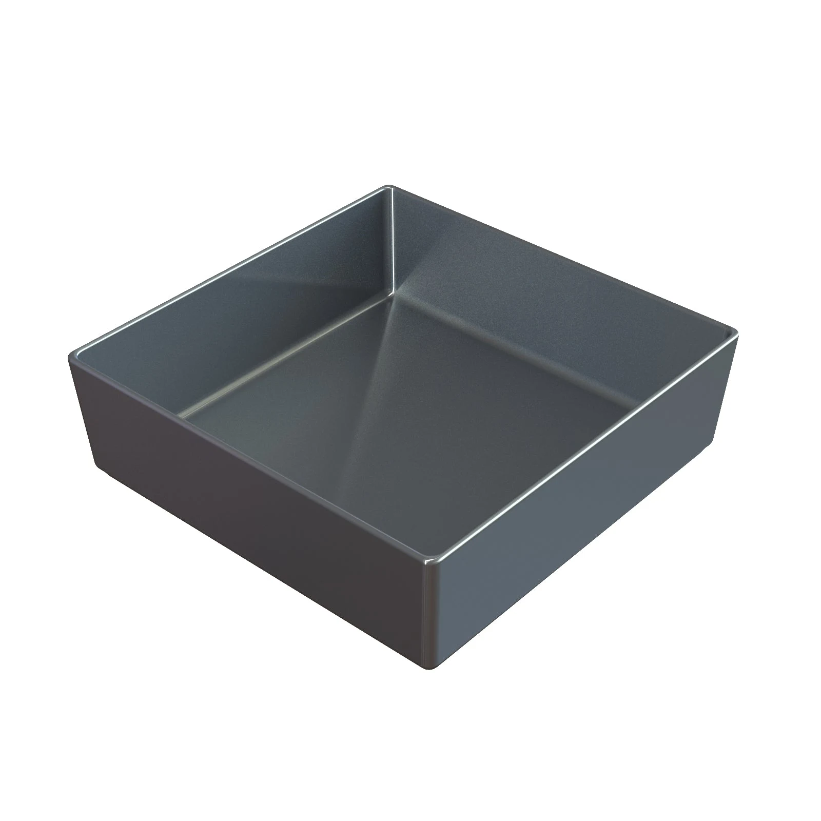 Tablecraft CW4004N 4 Quart Square Bowl Aluminum for Cold Holding
