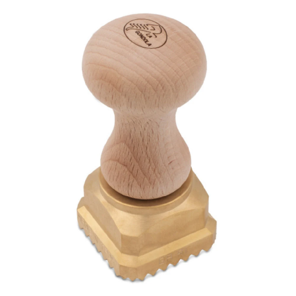 JB Prince UA184 2.5 Inch La Gondola Pasta Stamp Square Stainless Steel with Ergonomic Handle