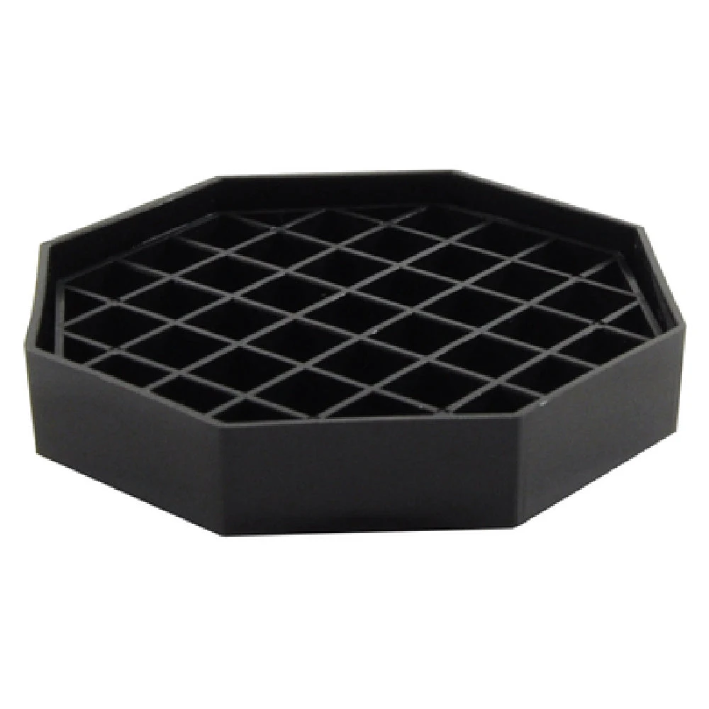 Thunder Group ALDT045 4-1/8 Inch Octagonal Drip Tray Plastic Black 4 Packs