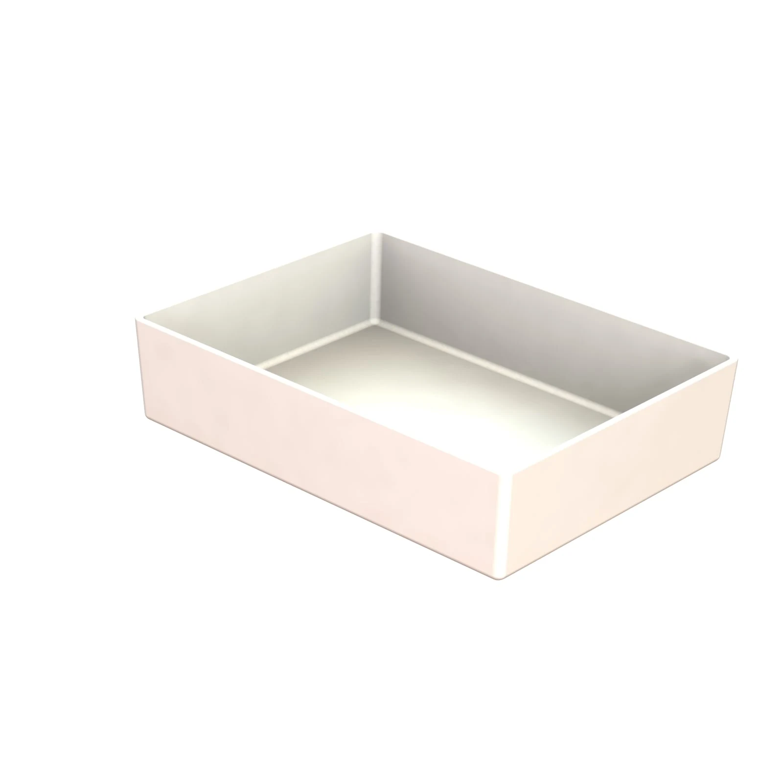 Tablecraft CW4038W 6 Quart Rectangular Bowl Cold Holding White Aluminum