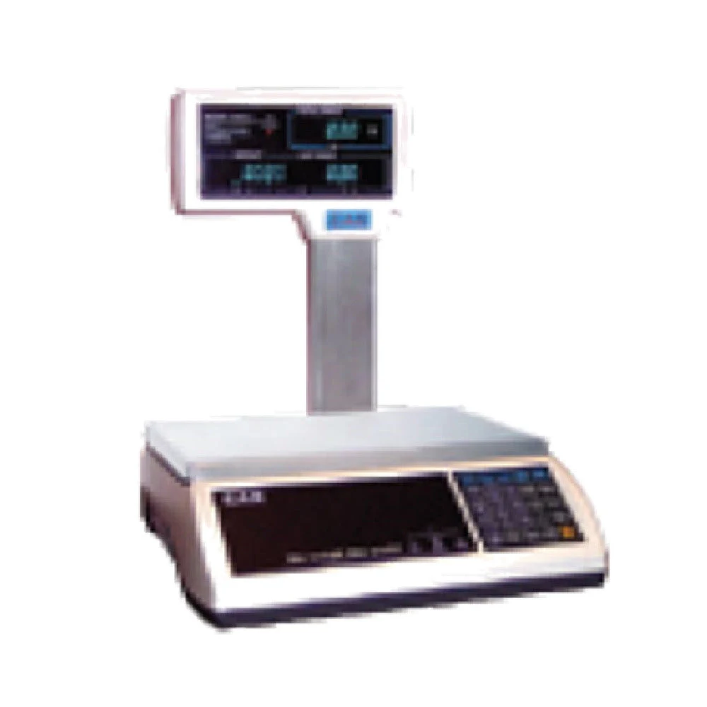 Alfa A2JR-15LP 15 lb Capacity Price Computing Scale with Display Pole Stainless Steel