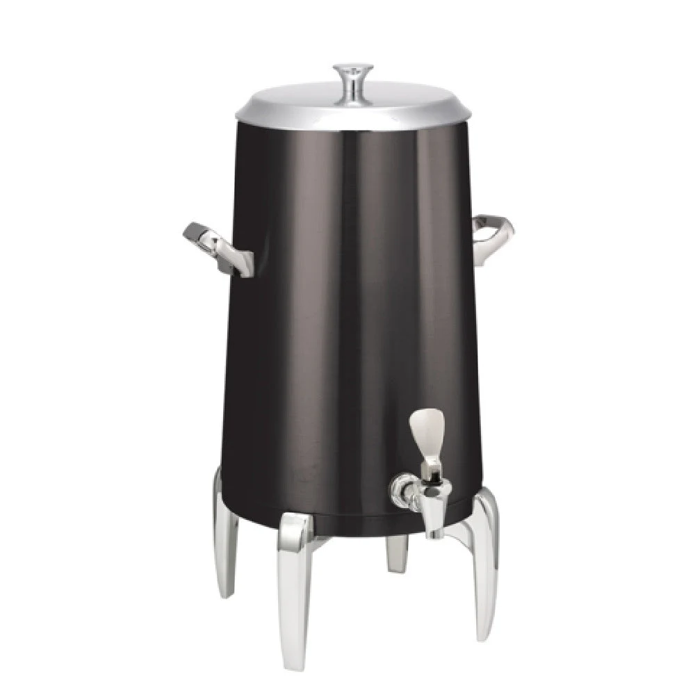 Service Ideas URN50VBXMDFL 15 Inch Vacuum Insulated Coffee Chafer Urn Black Onyx Stainless