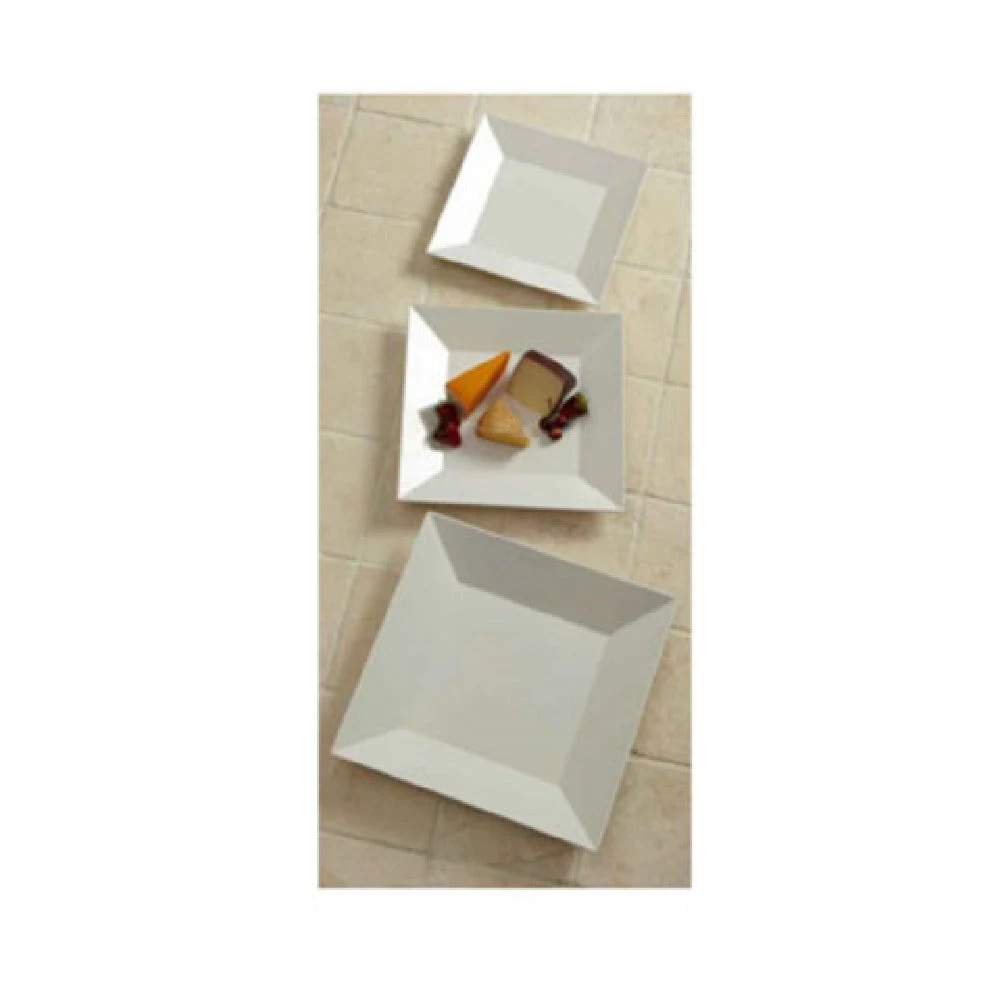 American Metalcraft SQP12 14 Inch Square Platter Break-Resistant Melamine White