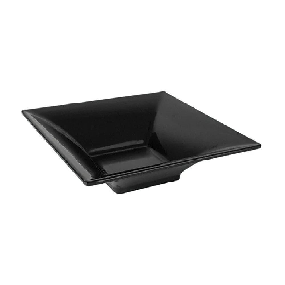 BauscherHepp TB1972 9-7/8 Inch Square Essence Tray Black Melamine with Silicone Feet
