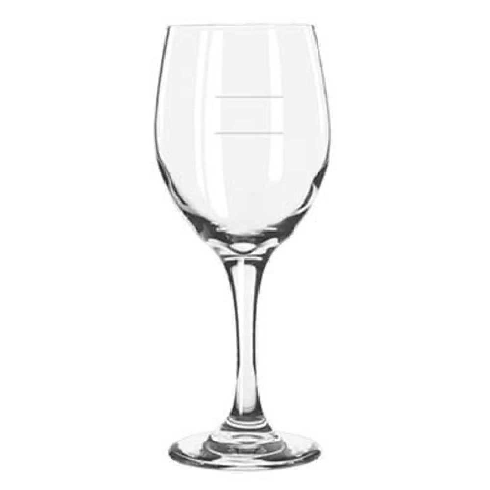 Libbey 3011/1178N 14 Oz Wine Glass Stem Clear Glass with Pour Lines