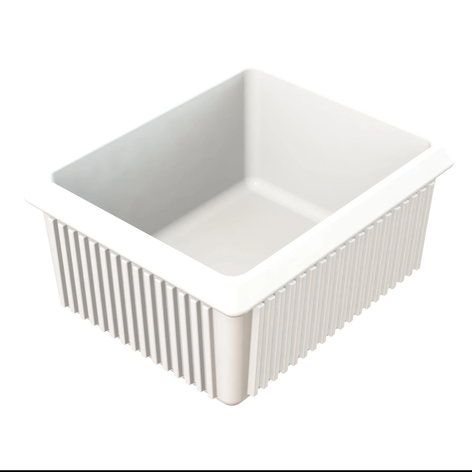 Tablecraft CW1500W 1 Quart Server Bowl Cast Aluminum Cold Storage White Finish