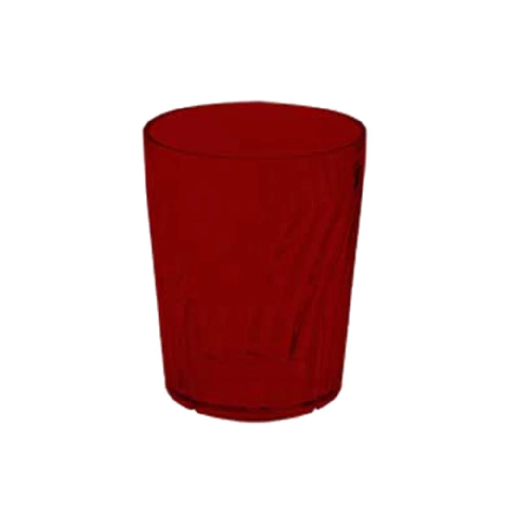 GET Enterprises 2206-1-R 6 Oz Plastic Juice Tumbler Textured Red BPA Free