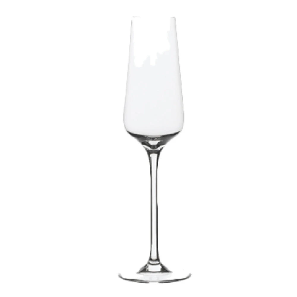 Steelite 4801R213 8.0 Oz Crystalline Champagne Flute with Special Rim Treatment