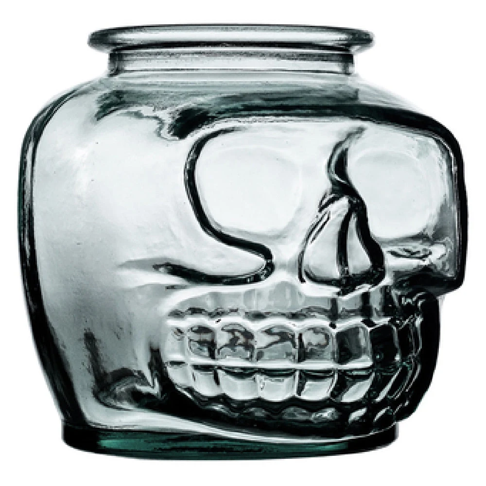 Hospitality Brands HGH5966-006 44 oz Skull Jar Shared Cocktail Glass Recycled Glass